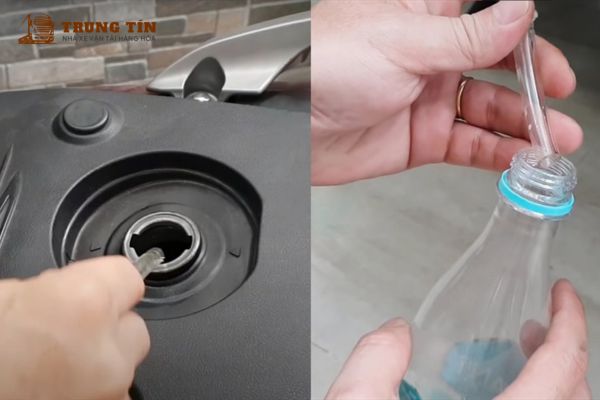Rút hết xăng khỏi xe trước khi vận chuyển để đảm bảo an toàn và tránh rò rỉ nhiên liệu.