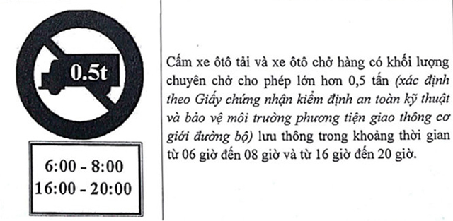 xe tải van có bị cấm giờ không