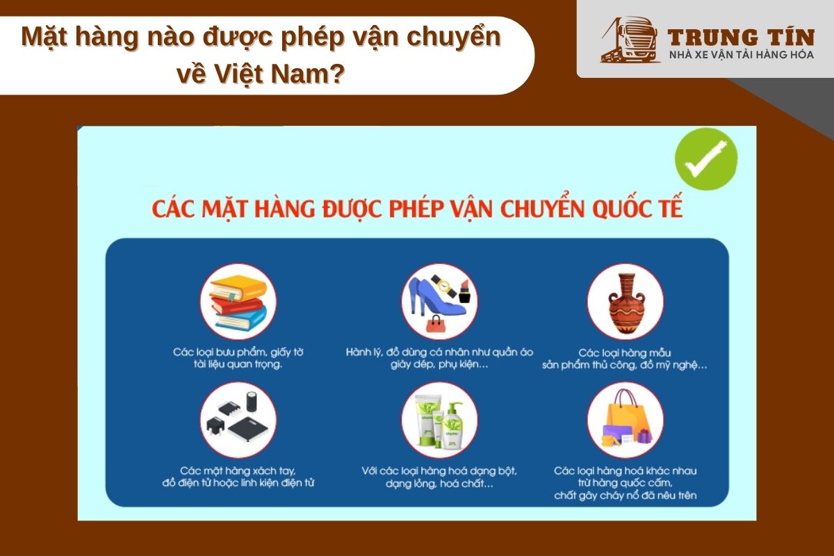 Các mặt hàng phổ biến được phép vận chuyển từ Mỹ về Việt Nam bằng đường biển.