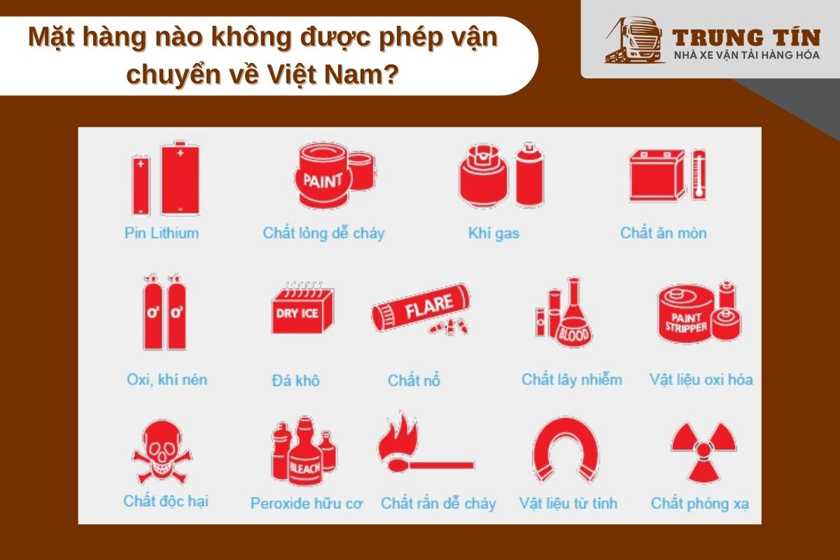 Một số mặt hàng bị cấm vận chuyển từ Mỹ về Việt Nam bằng đường biển