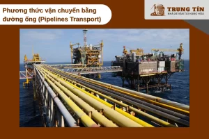Vận chuyển chất lỏng liên tục bằng hệ thống đường ống chuyên dụng.