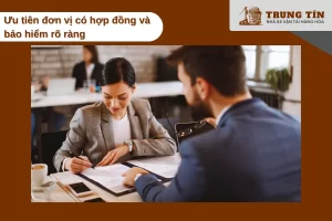 Ưu tiên nhà xe có hợp đồng và bảo hiểm minh bạch