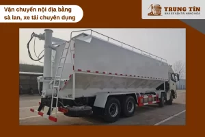 Sà lan và xe tải chuyên dụng vận chuyển hàng rời hiệu quả trên tuyến nội địa ngắn