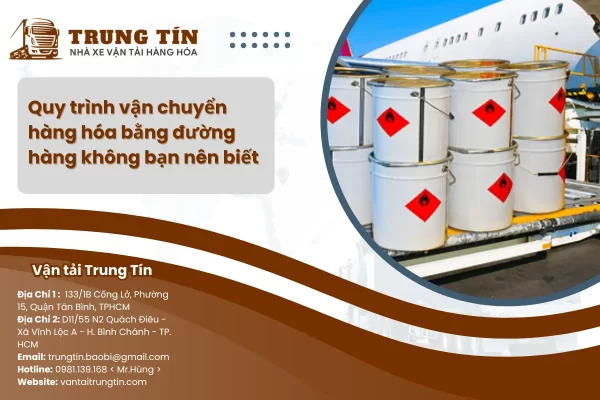 Quy trình vận chuyển hàng hóa bằng đường hàng không