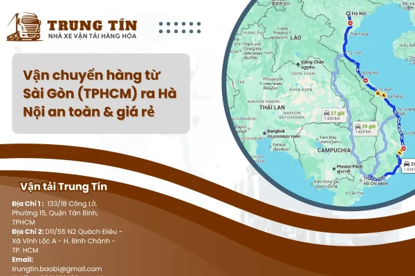 Vận chuyển hàng từ Sài Gòn (TPHCM) ra Hà Nội an toàn & giá rẻ