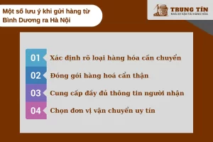 Lưu ý quan trọng khi gửi hàng từ Bình Dương đi Hà Nội giúp tiết kiệm và an toàn