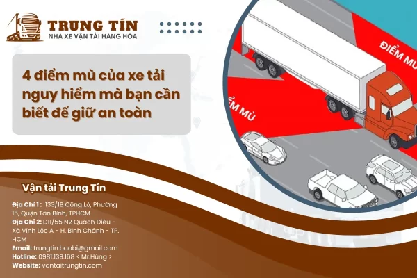 4 điểm mù của xe tải nguy hiểm mà bạn cần biết để giữ an toàn