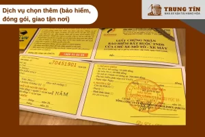 Dịch vụ đóng gói bảo hiểm và giao tận nơi giúp tăng độ an toàn khi gửi xe.