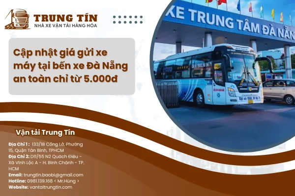 Gửi xe máy qua đêm ở bến xe Đà Nẵng