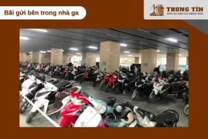 Bãi gửi xe máy chính thức trong khuôn viên ga Hà Nội có mái che, bảo vệ 24/24