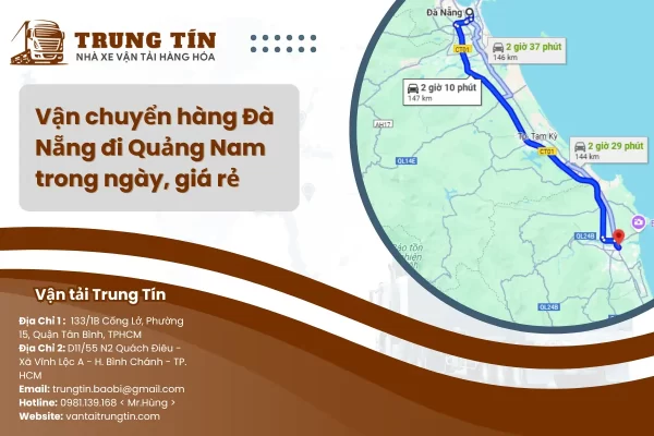 Vận chuyển hàng Đà Nẵng đi Quảng Nam trong ngày, giá rẻ