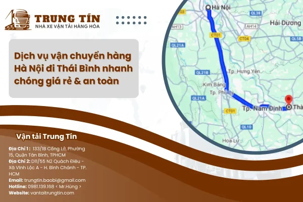 Vận chuyển hàng Hà Nội đi Thái Bình uy tín và nhanh chóng