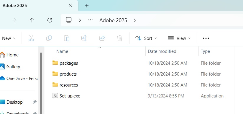 chọn file có tên setup.exe