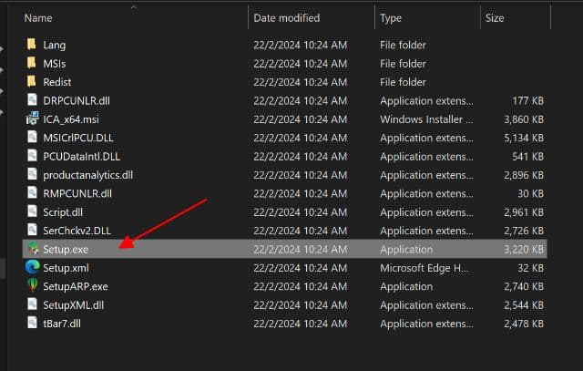 Chạy file Setup.exe để tiến hành cài đặt phần mềm