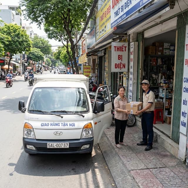 Hình thức giao nhận door-to-door (tận nơi) mang lại sự tiện lợi tối đa cho khách hàng khi sử dụng dịch vụ vận chuyển hàng Sài Gòn Đà Nẵng.