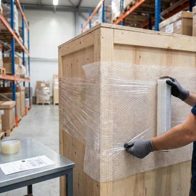 Khâu đóng gói và quấn màng co được thực hiện kỹ lưỡng nhằm đảm bảo an toàn tuyệt đối, đi kèm chính sách đền bù minh bạch.