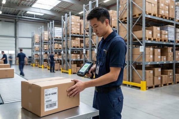 Kiểm soát chặt chẽ tại kho Quảng Châu giúp phân loại chính xác mã khách, đảm bảo hàng về Sài Gòn không bị thất lạc.