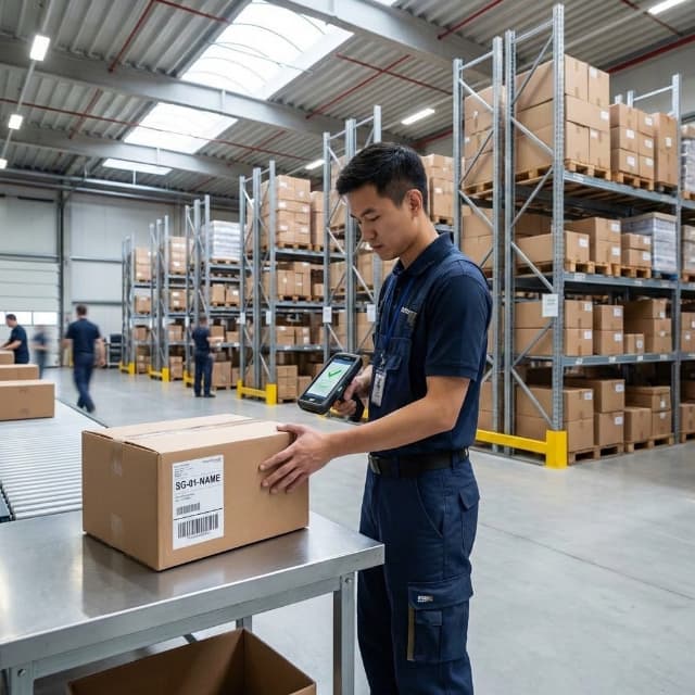 Kiểm soát chặt chẽ tại kho Quảng Châu giúp phân loại chính xác mã khách, đảm bảo hàng về Sài Gòn không bị thất lạc.