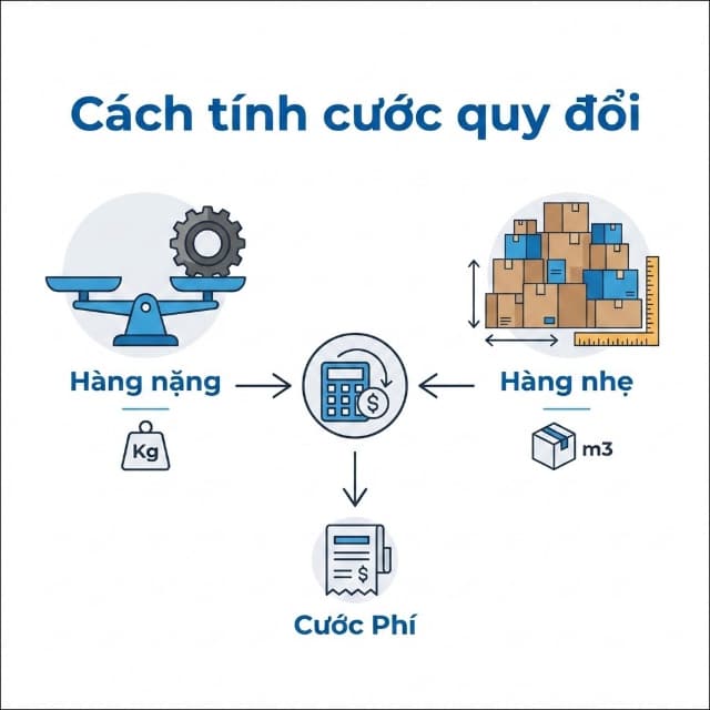 Nắm rõ cách quy đổi giữa trọng lượng và thể tích giúp bạn dự toán chính xác cước phí vận chuyển hàng Sài Gòn Đà Nẵng.