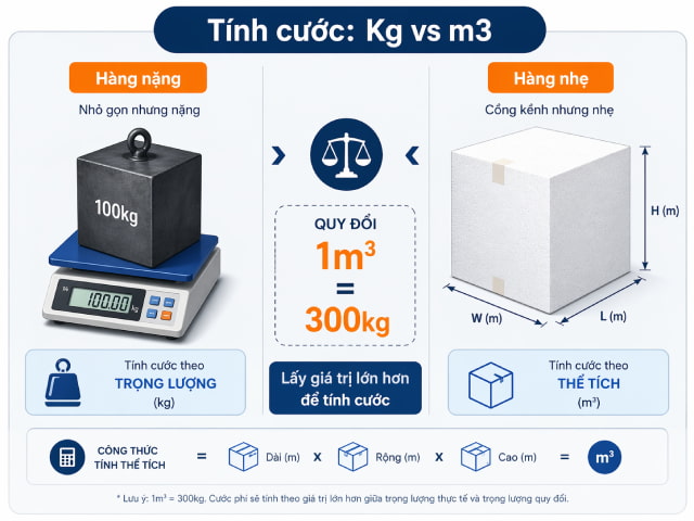 Phân loại hàng nặng và hàng nhẹ giúp các đơn vị vận tải áp giá chính xác, đảm bảo tính minh bạch và công bằng cho khách hàng.