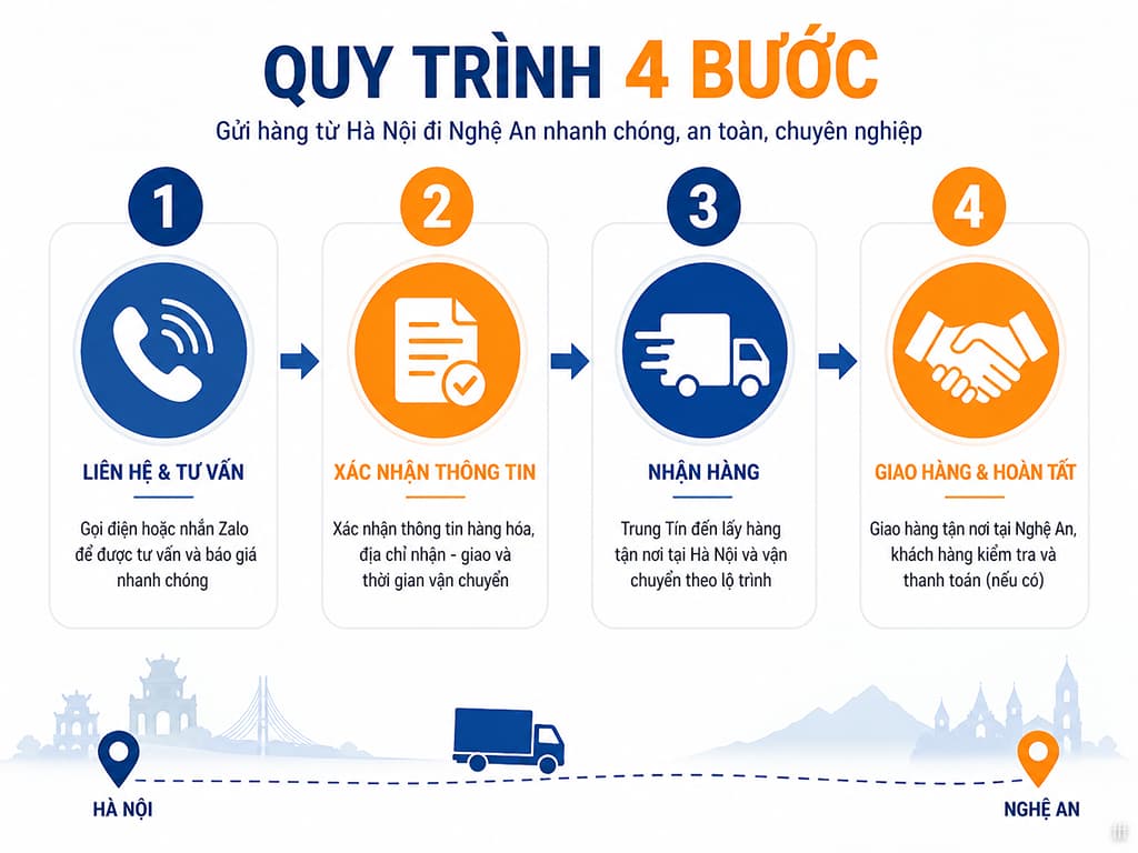 Quy trình báo giá minh bạch, giao nhận tận nhà giúp gửi hàng luôn đơn giản, an tâm.